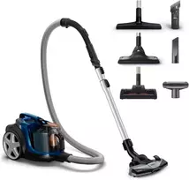 Philips Powerpro Compact dulkių siurblys be maišelio, mėlynas/juodas