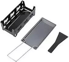 Raclette rinkinys mini raclette, nelimpantis rotaster kepimo padėklas su praktiška mentele, mini raclette nešiojamas nelimpantis sūrio raclette grilis, raclette 2 asmenims
