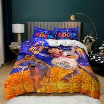 Cartoon Coco Boy Miguel Duvet Cover Pillowcase Coco Bedding Set Boy Girl Bedroom Decoration Children Single Double Size 135x200cm blue