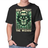 Unisex Crew Neck T-Shirt The Wizard Lies Graphic Short Sleeve Casual Tee XS