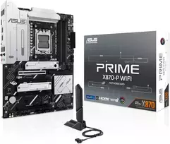 Pagrindinė plokštė Asus Prime X870-p Wifi motininė plokštė, Socket Am5 (amd, Atx, Pcie 5.0, Ddr5, 14+2+1 galios pakopos, 4x M.2, Wifi 7, 2.5Gb Ethernet, Usb-c 40Gbps)