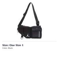 Jordan Polyurethane Crossbody Bag, Sling Bag, Fanny Pack Regular Unisex Black DQ8726-010 One Size 1 black