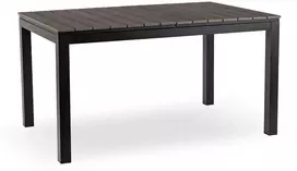 Mebel Elite Išskleidžiamas lauko stalas ARGOS, 140–180 cm, tamsiai pilkas / juodas