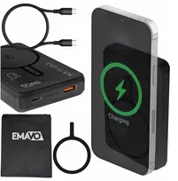 Išorinė baterija Emavo, 10 000 mAh, juoda