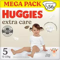 Huggies Extra Care sauskelnės, 5 dydis (12-17 kg), 54 sauskelnės (28x2)