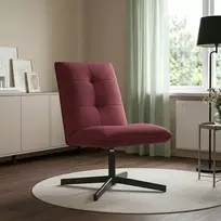 Fotelis Sukamasis krėslas Vyno raudona Audinys