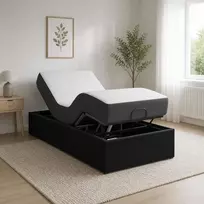 Elektrinis reguliuojamas lovos rėmas Juoda 190 x 90 x 33,5 cm