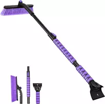 OUSHASAA automobilinė sniego šluota su ledo grandikliu, teleskopinė 111 cm, OU-BRUSH02P