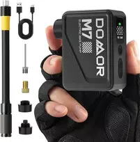 DOMOR elektrinė dviračio pompa 120 psi su USB-C, Presta ir Schrader vožtuvams M7