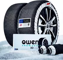 Owen tekstilinės sniego kojinės automobiliams, 3D audinys, dydis L, XS-XXL