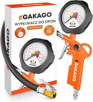 Gakago padangų pripūtimo manometras su 45 cm žarna, 0–12 bar, GK-RF