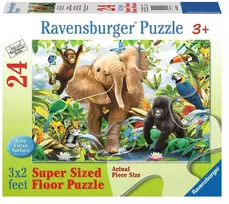 Ravensburger grindų dėlionė „Džiunglių jaunikliai“, 24 det., nuo 3 m.
