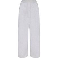 SKIMS Cotton Fleece Oversized Double Waistband Pant Women pants Light-Heather-Grey WL-WLG-6891W-LHG M white