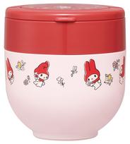Skater Insulated Lunch with Folding Sanrio My Melody Flower Retro LDNO6AG Jar, 540ml, Handle, Antibacterial, Design, Girl's red