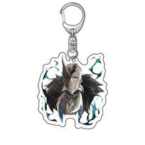 Anime Keychain Yuanshen Scaramouche Capitano Colombina Pantalone Arlecchino Key Ring Accessories Cute Bag Pendant Fan Gift gray