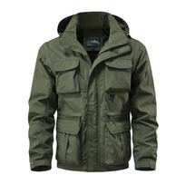 Autumn Men's Mountain SKi Jackets Casual Men Multi-pocket Windbreaker Coats Men Sports Climbing Jackets Clothing 5XL S gray