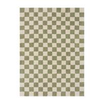 Žalios spalvos/kreminės spalvos iš medvilnės kilimas 200x300 cm Mela – Jotex