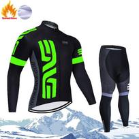 Winter Cycling Thermal Fleece Long Sleeve Set Men Women - Warm Breathable Bike Apparel 5XL