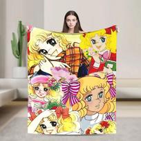 Candy Candy Japanese Cute Girl Blanket Anime Manga Flannel Throw Bed Sofa Soft Warm Printed Bedspread Multifunction Size: 75*100cm, Weight: 230 GSM