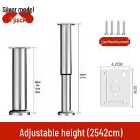 Reguliuojamos nerūdijančio plieno baldų atraminės kojos spintelėms, stalams, sofoms, televizoriams ir lovoms Stainless Steel Finish 25-42cm Adjustable