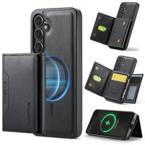 K2 Series MagSafe RFID Detachable Wallet Phone Case For Galaxy S25 5G, Leather PC+TPU Magnetic Card Bag Stand Anti-Scratch Protective Cover For Galaxy S25+ 5G juoda