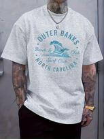 Outer Banks Surf & Beach Club Graphic Print Short-Sleeve T-shirt - Black XL white