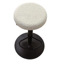 Teddy Fleece Stool Cover Elastic Round Square Seat Slipcover Plush Stretch Removable Washable Bar Stool Protector Home Decor