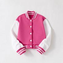 Girls and Boys Casual Cardigan Jackets for Spring and Autumn, Children's Fashionable Sports Baseball Shirts 13-14Y pink