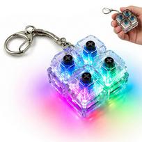 Led Light Up Keyboard Switch Fidget Keychain Stress Relief Toy Colorful Clicky Mechanical Sensory Pendant Gift