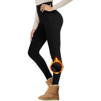 „FiveFive Women“ šilti žieminiai antblauzdžiai „Spulny Stretch“ vilnos kelnės „Moteris“ Laisvalaikio „Skinny Stretch“ storos kelnės Super šilti antblauzdžiai XS juoda