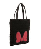 Mary Quant Disney Mickey Mouse Ribbon Design Boa Tote Bag (Black) black