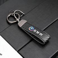 Car Carbon Fiber Leather Keychain Microfiber Key Chain For BMW 50th F10 F30 E39 E46 E60 E90 E91 E92 E61 X1 X2 X3 X4 X5 X6 M2 M3 hbcp90 black