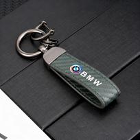 Car Carbon Fiber Leather Keychain Microfiber Key Chain For BMW 50th F10 F30 E39 E46 E60 E90 E91 E92 E61 X1 X2 X3 X4 X5 X6 M2 M3 hbcp90 gray