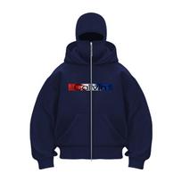 New Men's Zipper Hooded Sweatshirt for Winter Warmth and Casual Sports, with Hooded Mask and Zipper Design, Sports Jacket, Outdoor Activity Suit XL black