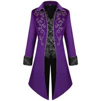 Men's Vintage-Style Spring/Autumn Tuxedo Jacket for Cosplay Performances XS
