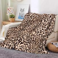 Soft Flannel Fleece Throw Blanket Leopard Print for Couch Bed Cheetah Design Adult Blanket Perfect for All Seasons Size: 75*100cm, Weight: 230 GSM