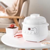 Elektrinė keraminė lėtai verdanti puodynė: Daugiafunkcis vandens vonelės puodas sriubai, troškiniams, paukščių lizdams ir sveikatai palaikyti China Standard 220V brown