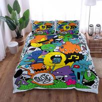 Brave Little Toaster Duvet Cover Set King Queen Double Full Twin Single Size Bed Linen Set 135x200cm black