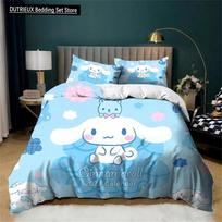 Girls Cinnamoroll Duvet Cover CollectionKids 3 Pieces Ultra Soft Bedding Collection Twin Size LightWeight Comforter Cover Zipper Full 140x200cm 3pcs