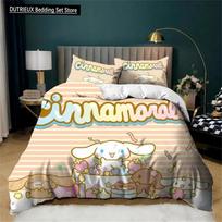 Girls Cinnamoroll Duvet Cover CollectionKids 3 Pieces Ultra Soft Bedding Collection Twin Size LightWeight Comforter Cover Zipper Full 140x200cm 3pcs