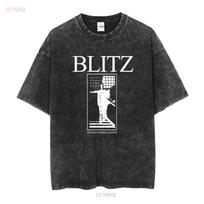 Blitz Second Empire Justice T Shirt rock band TE3531 vintage Washed Top For Everyday Wear Soft Versatile Casual fashion XL black