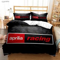 A-Aprilia Moto Racing All Season Duvet Cover Comforter Bedding Sets Soft Quilt Cover and Pillowcases Single/Double/Queen/King 135x200cm black
