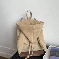 Creative Sweatshirt Hat Backpack Retro Cute Casual Bags Niche Persalized Design Commuter Bags Solid Color Versatile Backpacks 26x13x27cm