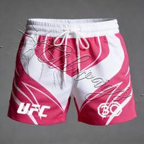 2026 Summer New UFC MMA Enthusiast Training Quick Drying Breathable Mesh Shorts Men's Fighting Wrestling Sanda Boxing Shorts L white