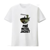 Born To Eat Pho Metal Jacket T Shirt For Men And Women vintage Washed homme Soft graphic Casual XL white