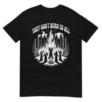 Feministinis T-shirtas „Jų nepavyks visų sudeginti“ S gray