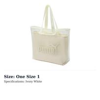 PUMA Polyurethane Tote Bag, Shopping Bag, Handbag, Shoulder Bag Regular Women's Ivory White 076116-07 One Size 1 white