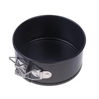 4/7Inch Carbon Steel Round Cake Pan Springform Pans Non-Stick Leakproof Cheesecake Pan With Removable Bottom Kitchen Bakeware 4in black