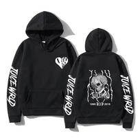 2025 Juice WRLD Unisex Hoodies 999 Spausdinimas Puloveris Su Gobtuvu Muzikos Raperis Hip Hop Džogeriai Dainininkas Vilnos Megztinis Gerbėjams Unisex Viršutiniai Drabužiai 3XL black