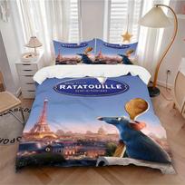 3 vnt. Ratatouille spausdintas pledų komplektas, minkštas ir patogus pledo užvalkalas miegamojo, svečių kambario patalynės komplektas B080 200x220cm